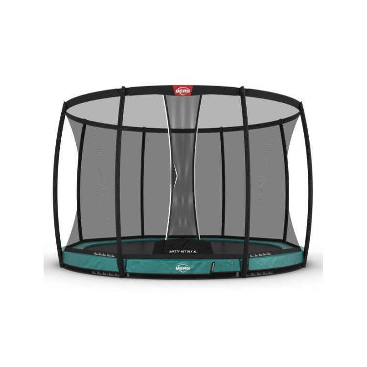 Cama Elastica Berg Inground Champion 430 + Red Deluxe Verde Safety Net Deluxe Xl.