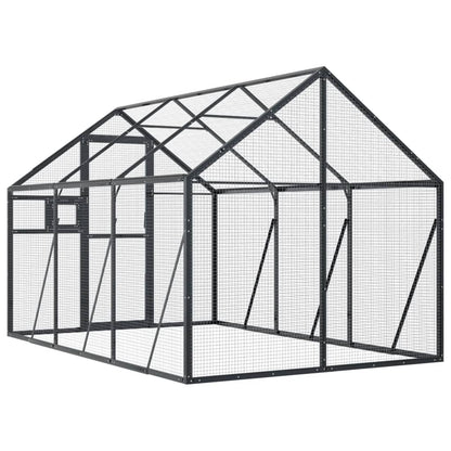 Vidaxl Pajarera De Aluminio Gris Antracita 1,79x3x1,85 M_4
