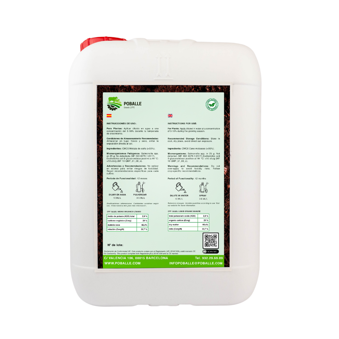 Melaza De Caña Abono Líquido Orgánico Poballe 6kg_1