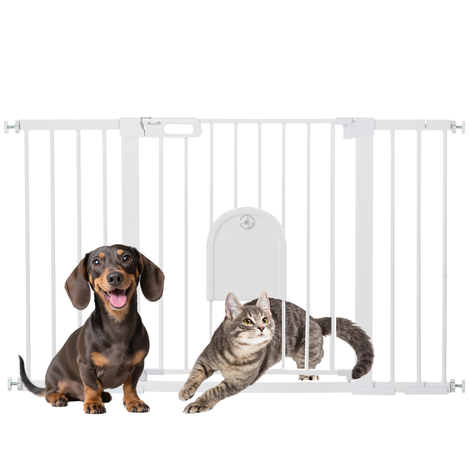 Pawhut Barrera De Seguridad Para Perros Extensible 75-131 Cm_0