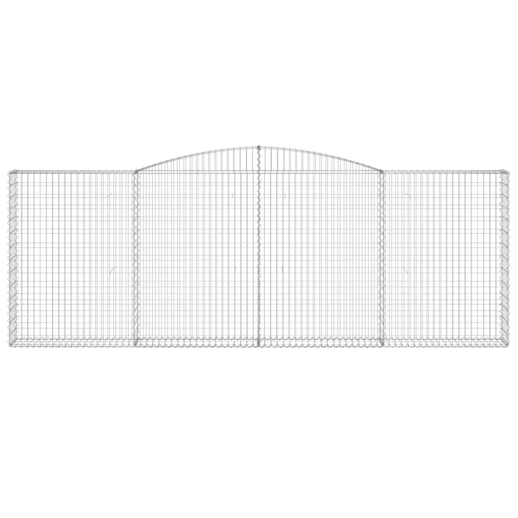 Cestas De Gaviones 2 Uds Forma De Arco Hierro 400x30x140/160 Cm_3