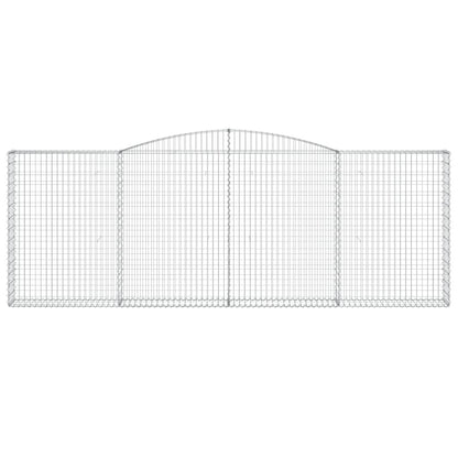 Cestas De Gaviones 2 Uds Forma De Arco Hierro 400x30x140/160 Cm_3