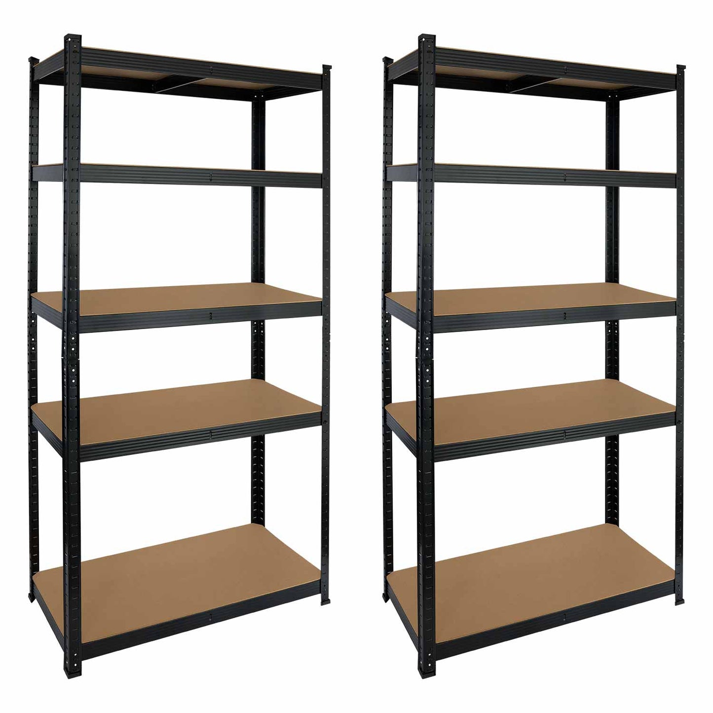 Pack 2 Estanterías Modulares Con 5 Baldas Ajustables 180x90x40cm 875kg O91_0