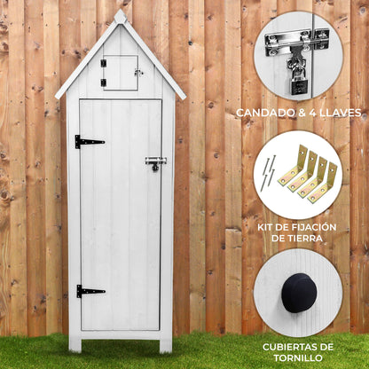 Cobertizo De Jardín De Madera - Blanco_1