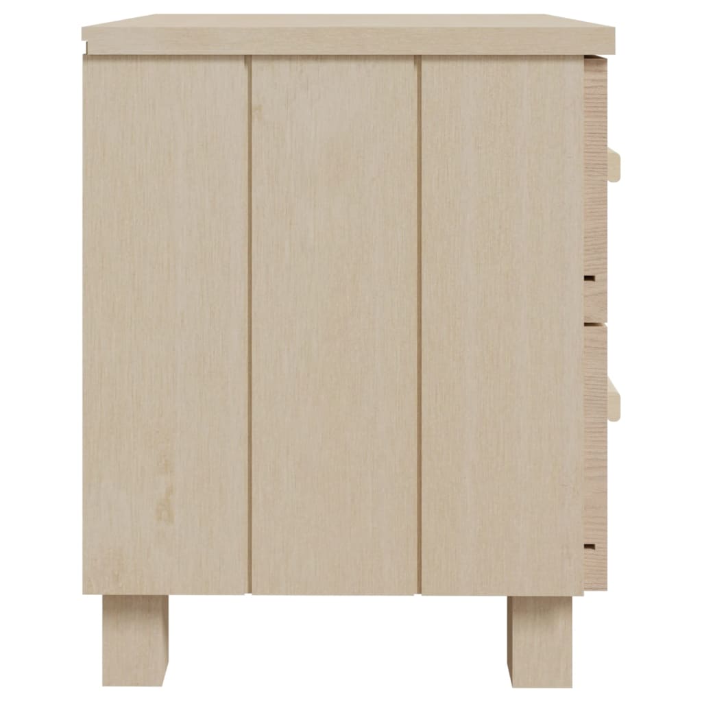 Mesitas Noche 2 Uds Hamar Pino Macizo Marrón Miel 40x35x44,5 Cm_3
