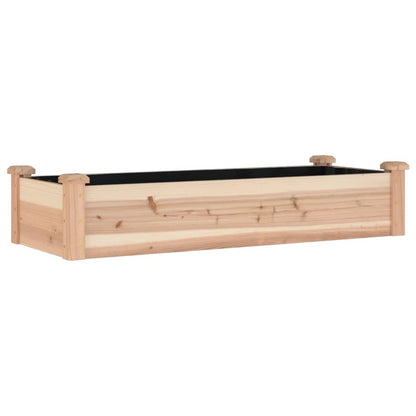 Jardinera Arriate Con Forro Madera Maciza Abeto 120x45x25 Cm_0
