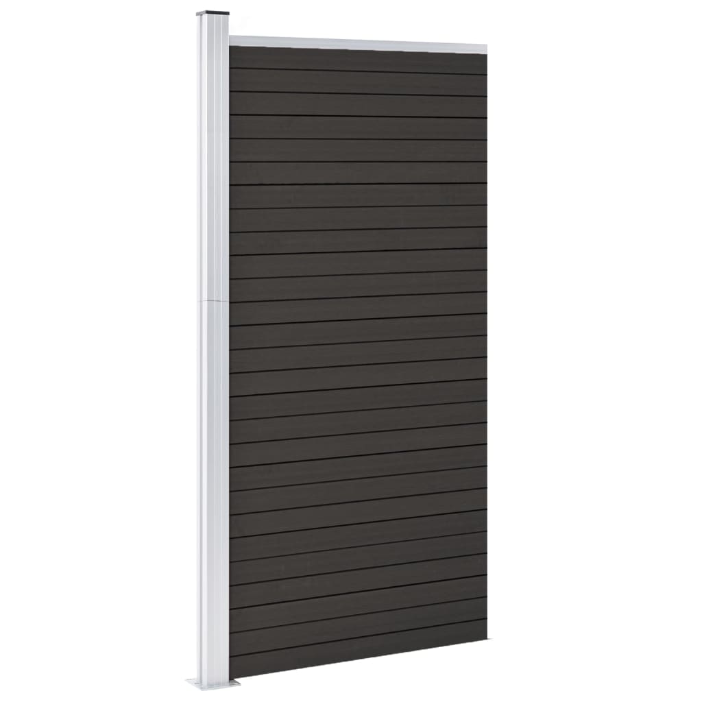 Panel De Valla Wpc Gris 95x186 Cm / Vetonek_4