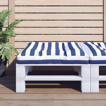 Vidaxl Cojín Para Palés Tela A Rayas Azul Y Blanco 80x80x12 Cm_1