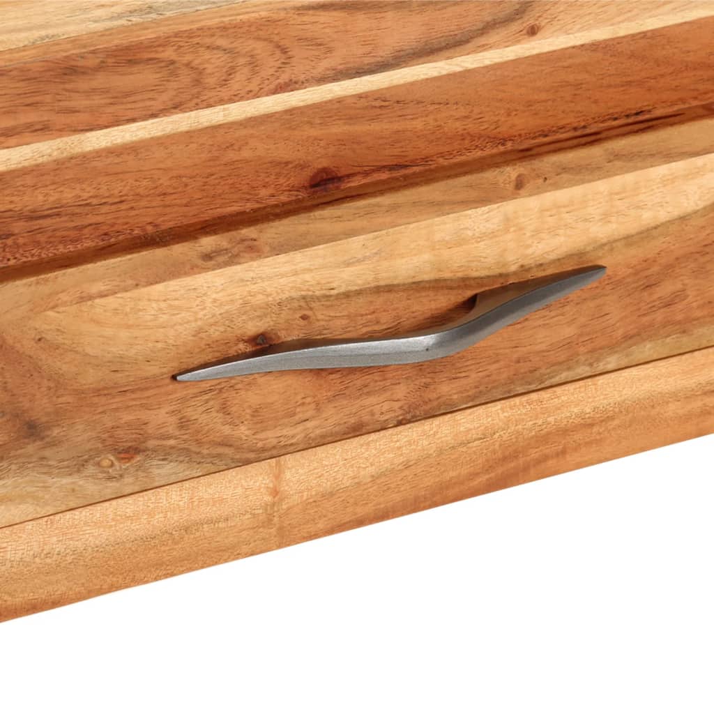 Mesa Consola De Madera Maciza De Acacia 110x34x74 Cm_2