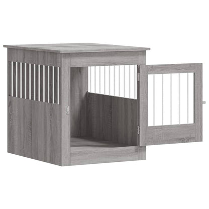 Vidaxl Jaula Para Perros Madera Ingeniería Gris Sonoma 64,5x80x71 Cm_5