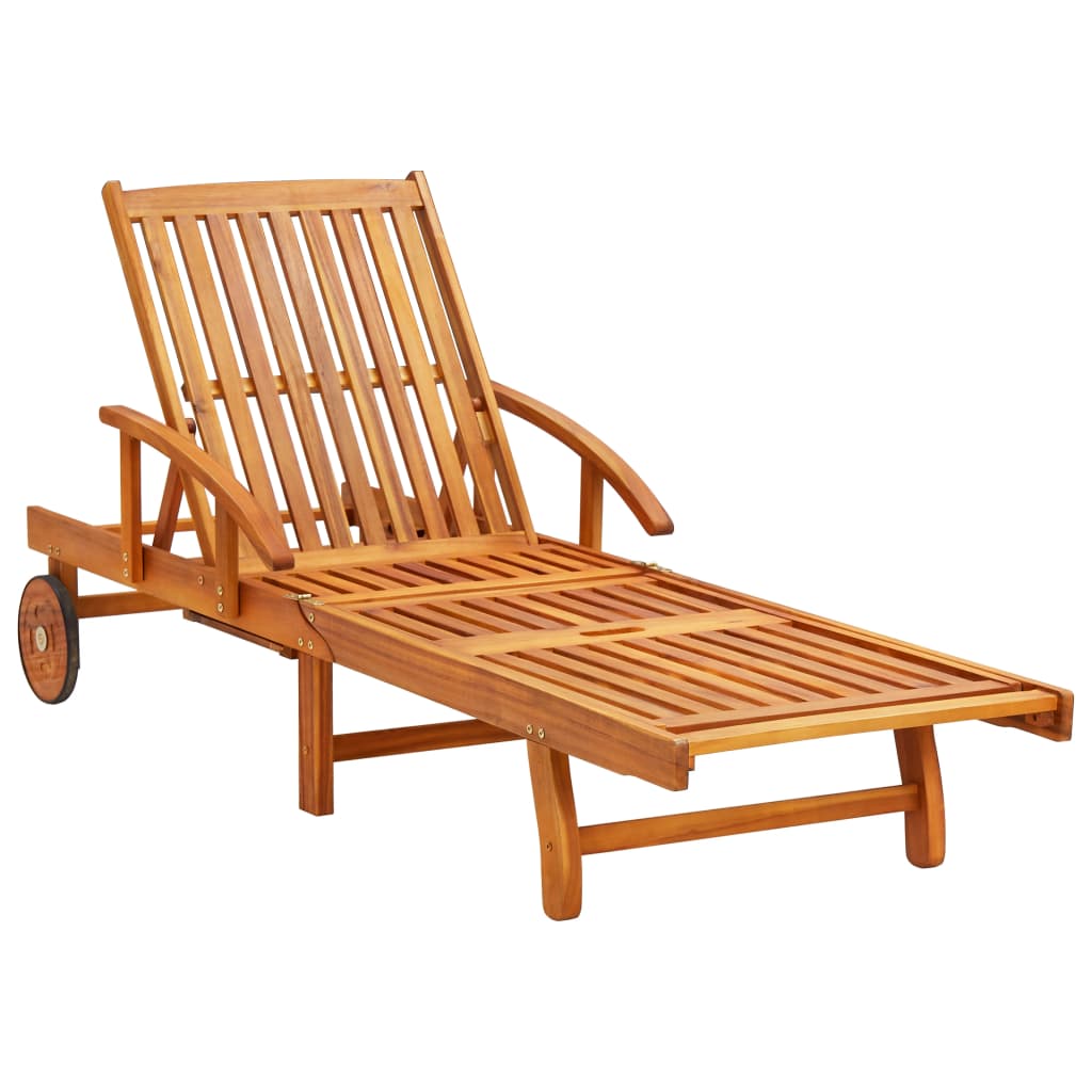 Set De Tumbonas Con Mesita 2 Uds Madera Maciza De Acacia_1