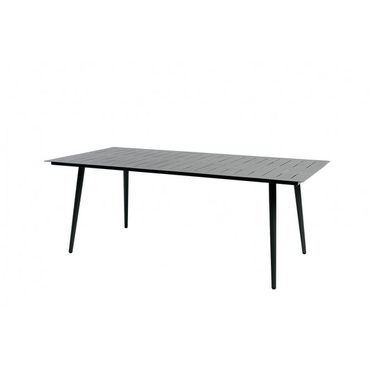 Mesa De Jardín Rectangular 8 Personas Inari Aluminio Negro 200x100cm - Muebles De Jardín_0