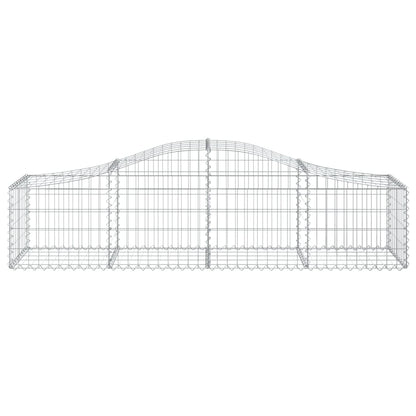 Cestas De Gaviones 4 Uds Forma De Arco Hierro 200x50x40/60 Cm_3
