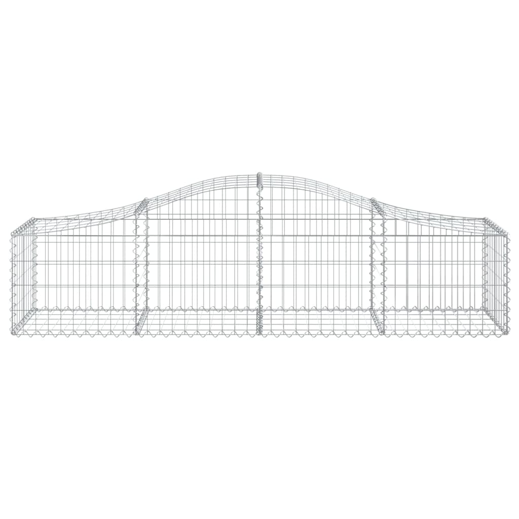 Cestas De Gaviones 14 Uds Forma De Arco Hierro 200x50x40/60 Cm_3
