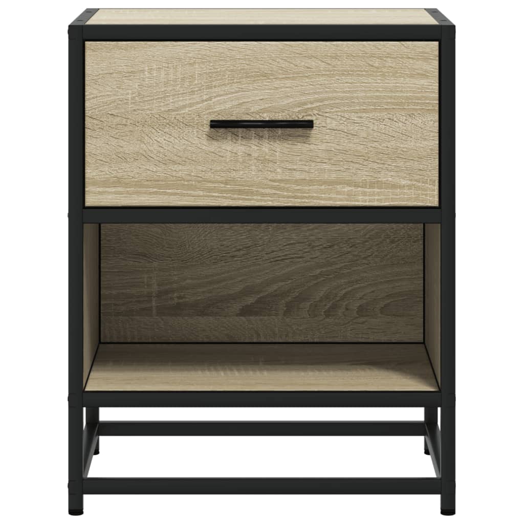 Mesita De Noche Madera De Ingeniería Roble Sonoma 40x31x50 Cm_3