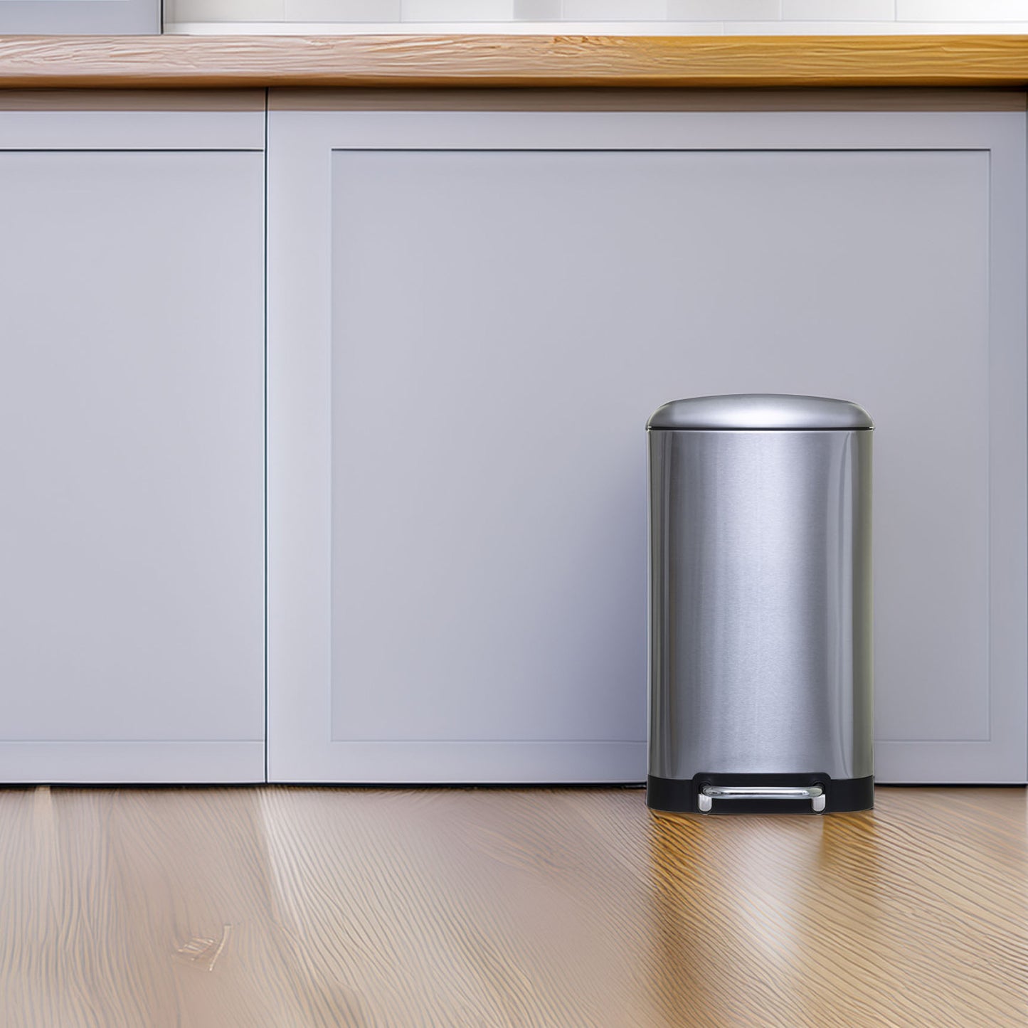 Wellhome Papelera Con Pedal De Metal 30l