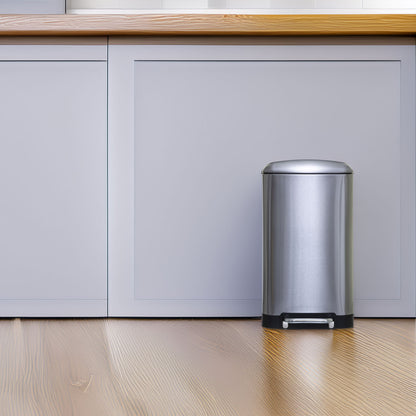 Wellhome Papelera Con Pedal De Metal 30l