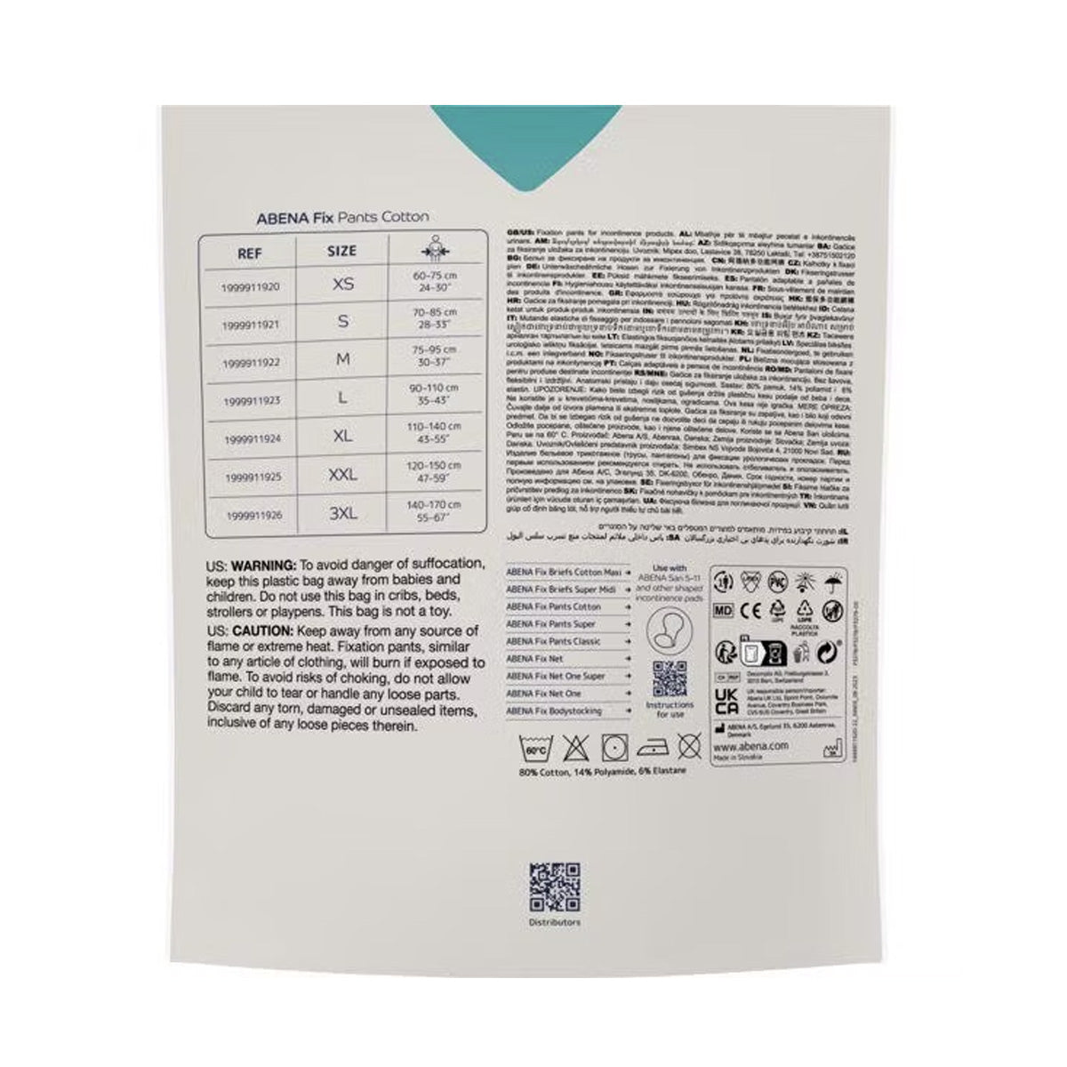 Fix Pants Cotton incontinencia Abena Talla 3XL 3 uds