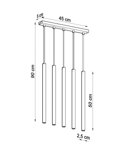 Lámpara De Techo Pastelo 5 Blanca, G9_5