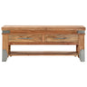 Mesa De Centro De Madera Maciza De Acacia 110x52x45 Cm