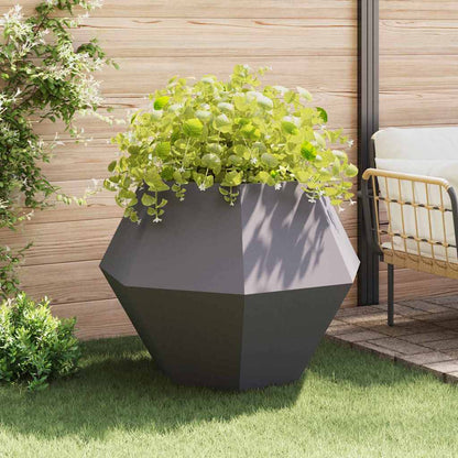 Jardinera 2 Pcs Negro 100 X 100 X 80 Cm Acero_3