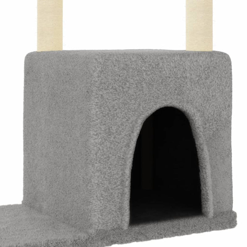 Vidaxl Rascador Para Gatos Con Postes De Sisal Gris Claro 97,5 Cm_5