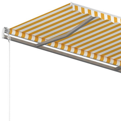 Toldo Retráctil Manual Amarillo Y Blanco 350x250 Cm_4