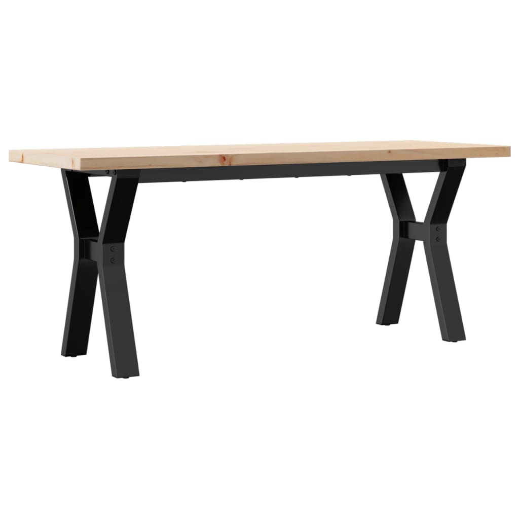 Mesa De Centro Marco Y Madera Maciza Pino Y Acero 110x40x45,5cm_4