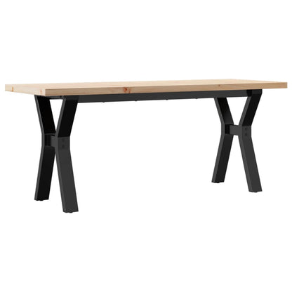 Mesa De Centro Marco Y Madera Maciza Pino Y Acero 110x40x45,5cm_4