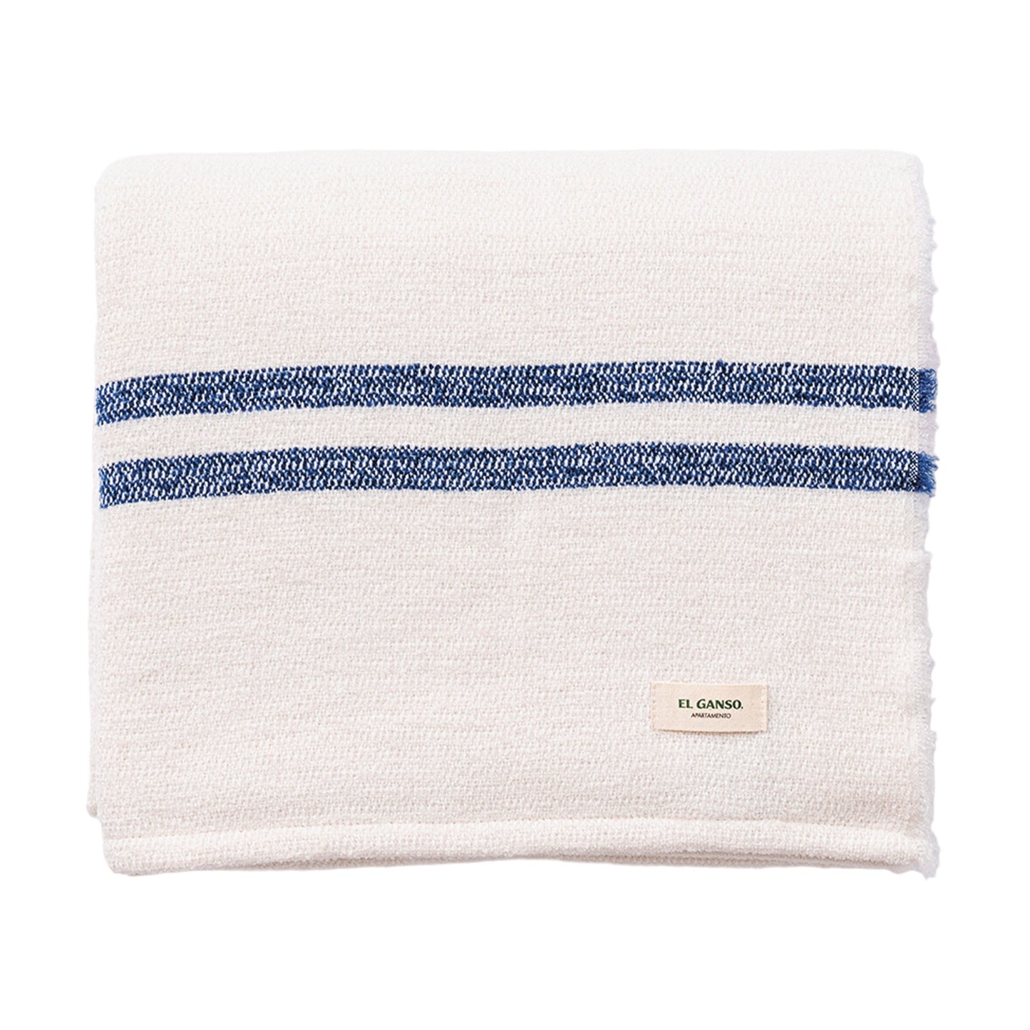 Manta De Punto 140x190cm 340gr Hilo Teñido Color Crudo El Ganso