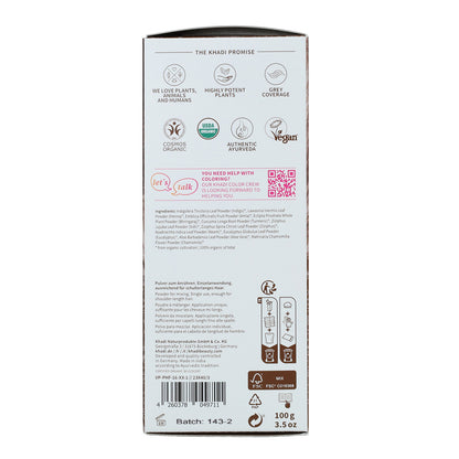 Tinte natural color castaño medio Khadi 100 g