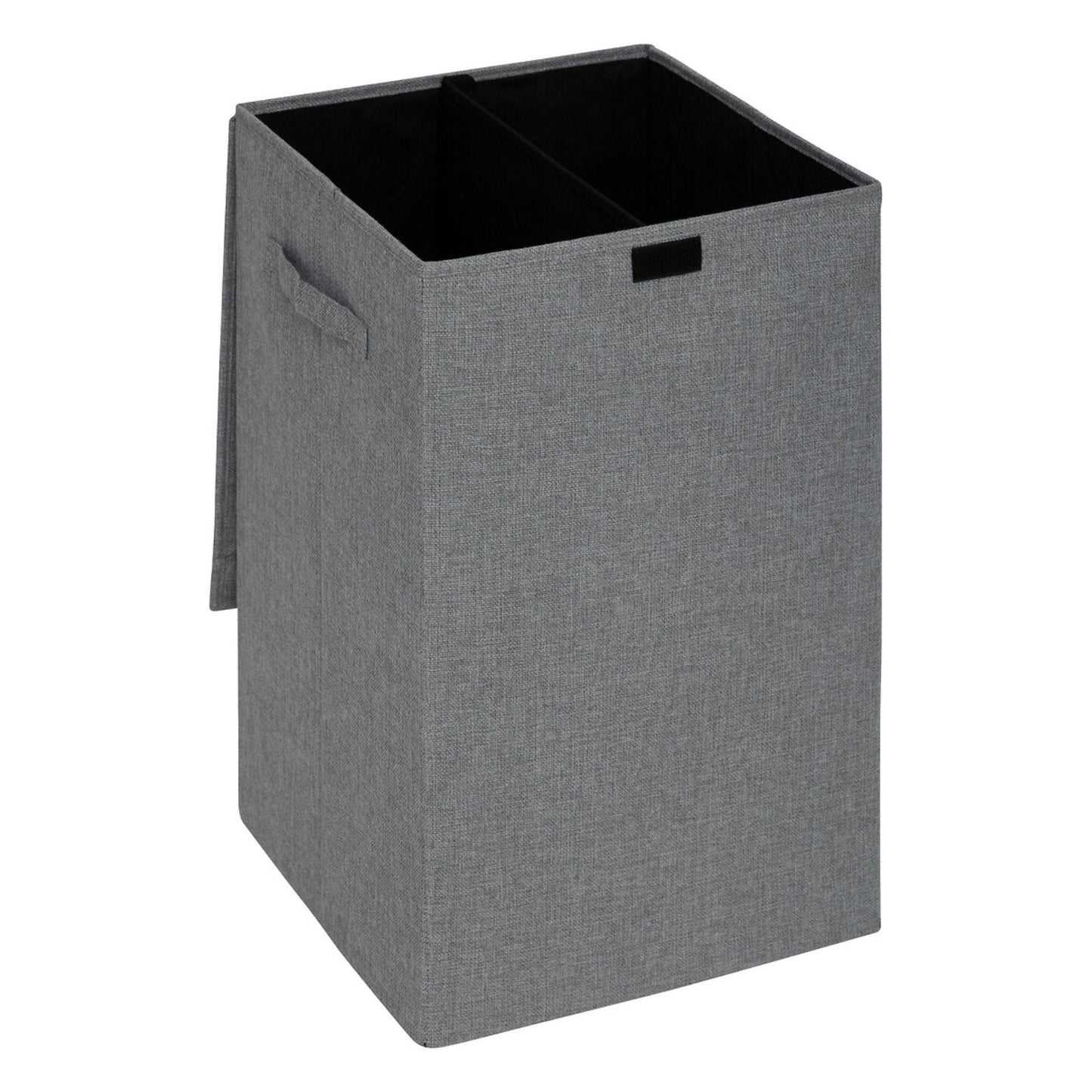 Cesta De Ropa Colors 74l Mdf Y Poliéster Gris Concreto_1
