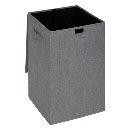 Cesta De Ropa Colors 74l Mdf Y Poliéster Gris Concreto_1