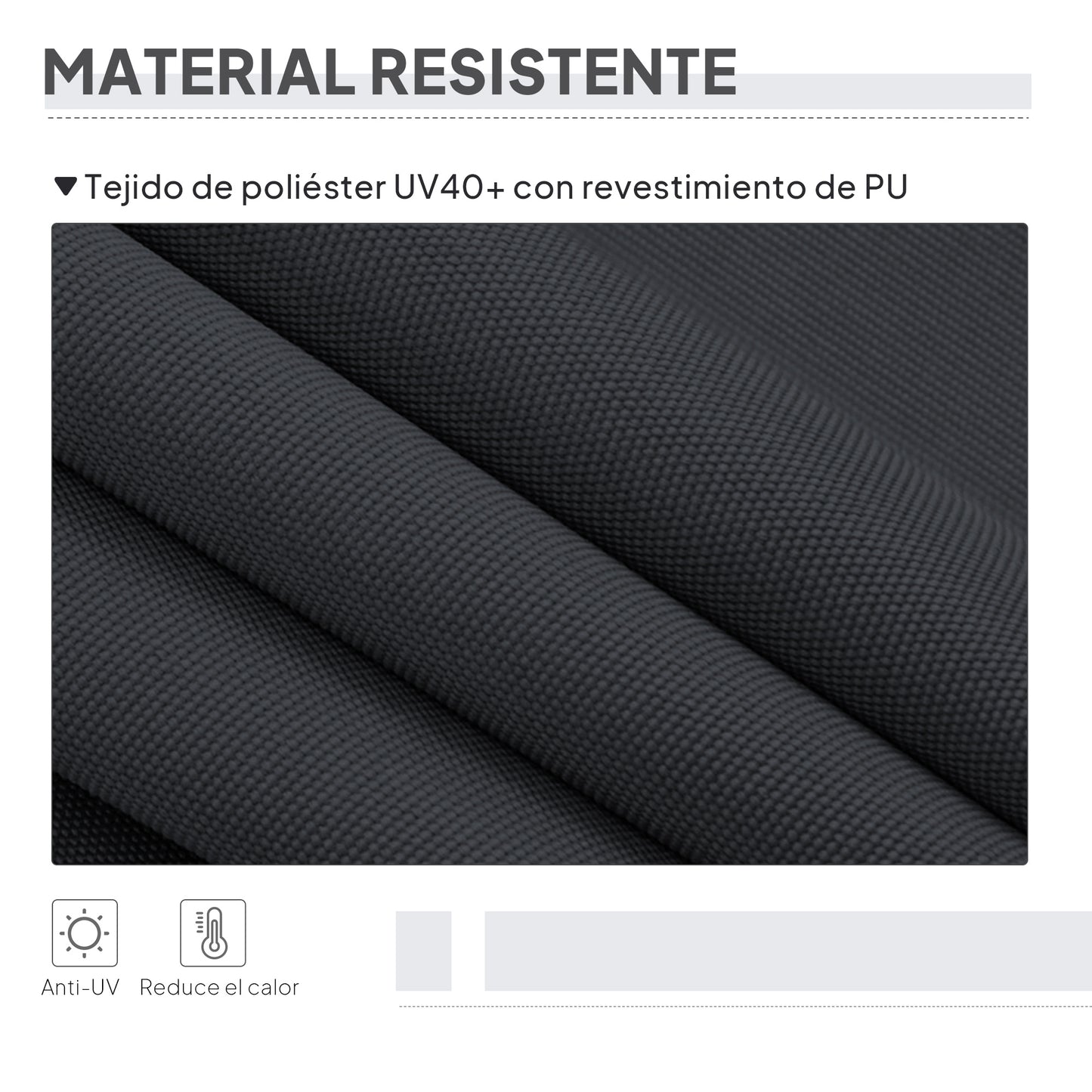 Outsunny Toldo Vertical Exterior 200x305 Cm Pantalla Privacidad Enrollable Gris_5