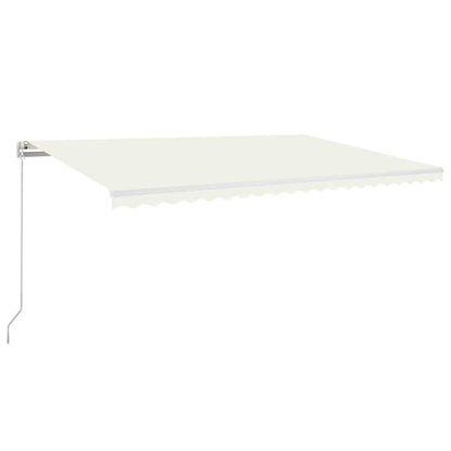 Toldo Retráctil Manual Con Luz Led Crema 500x300 Cm_0