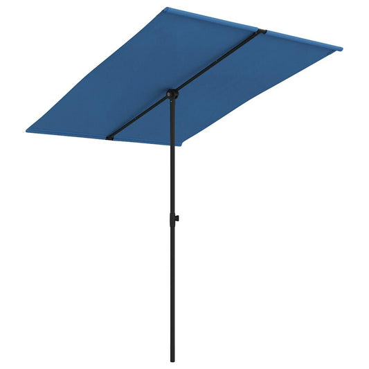 Vidaxl Sombrilla De Jardín Con Palo De Aluminio Azul Azure 2x1,5 M_0