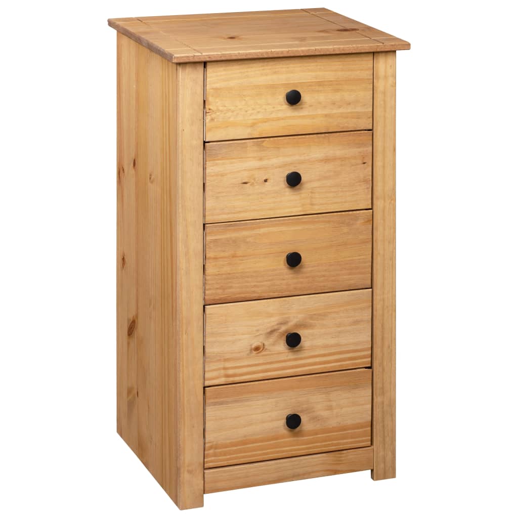 Aparador De Madera Maciza De Pino Estilo Panamá 46x40x89 Cm_3