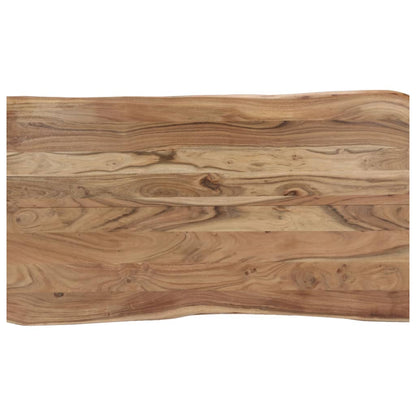 Mesa De Comedor De Madera Maciza De Acacia 140x80x76 Cm_1