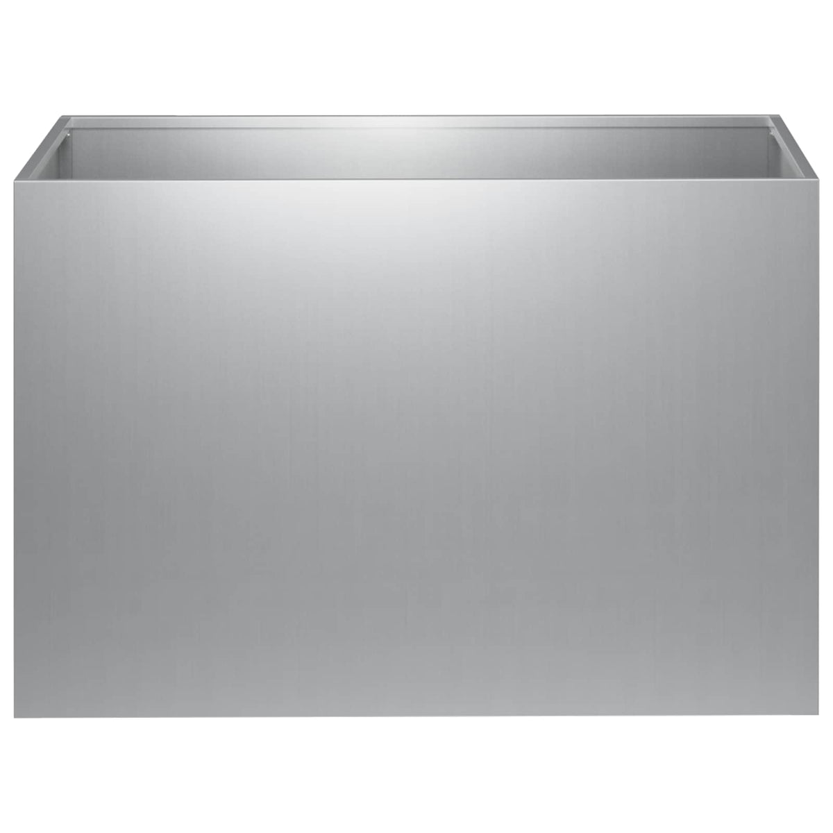 Macetero De Jardín Plateado 50 X 40 X 40 Cm Acero Galvanizado_2