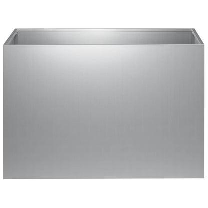 Macetero De Jardín Plateado 50 X 40 X 40 Cm Acero Galvanizado_2