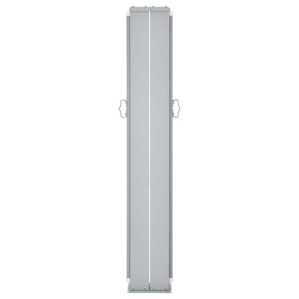 Toldo Lateral Doble Y Retráctil De Jardín Gris 170x600 Cm_4