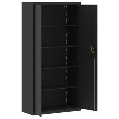 Armario Archivador De Acero Negro 90x40x180 Cm_3