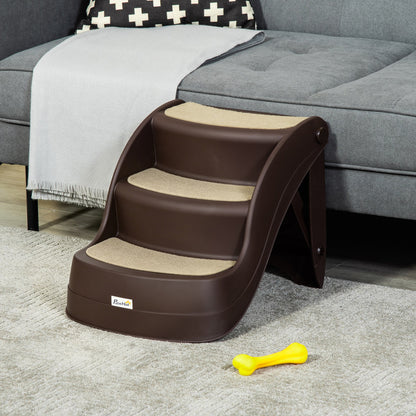Pawhut Escalera Para Perros Plegable Con Alfombras Antideslizantes 49x38x38 Cm_1