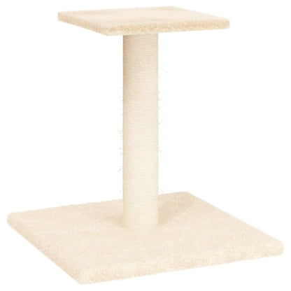 Vidaxl Poste Rascador Para Gatos Con Plataforma Color Crema 38 Cm_0