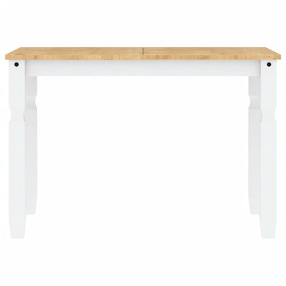 Mesa De Comedor Corona Madera Maciza Pino Blanco 112x60x75 Cm_2