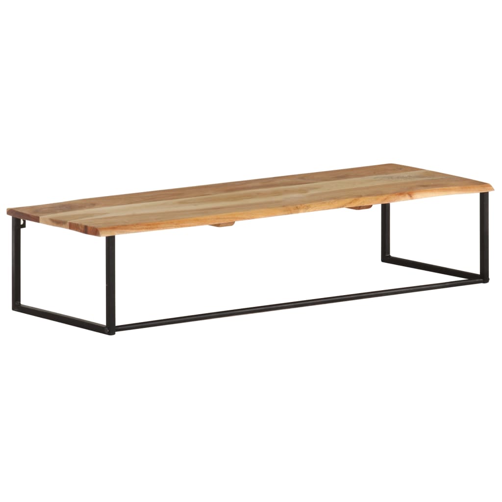 Perchero Con Borde Natural Madera Maciza De Acacia 100x35x22 Cm_0