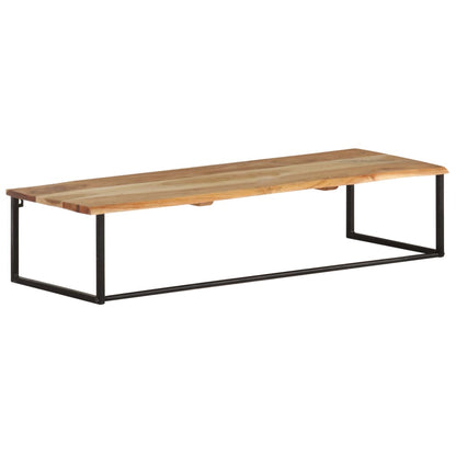 Perchero Con Borde Natural Madera Maciza De Acacia 100x35x22 Cm_0