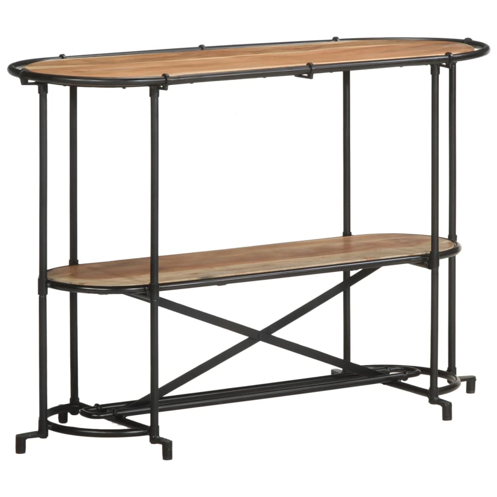 Mesa Consola Madera Maciza De Acacia 110x42x76 Cm_1