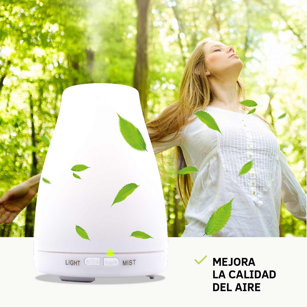 Humidificador Ultrasónico Cosmos SYS Aromas 100 ml | Brumizador Compacto con Luz LED | Esencias y Aceites Esenciales_1