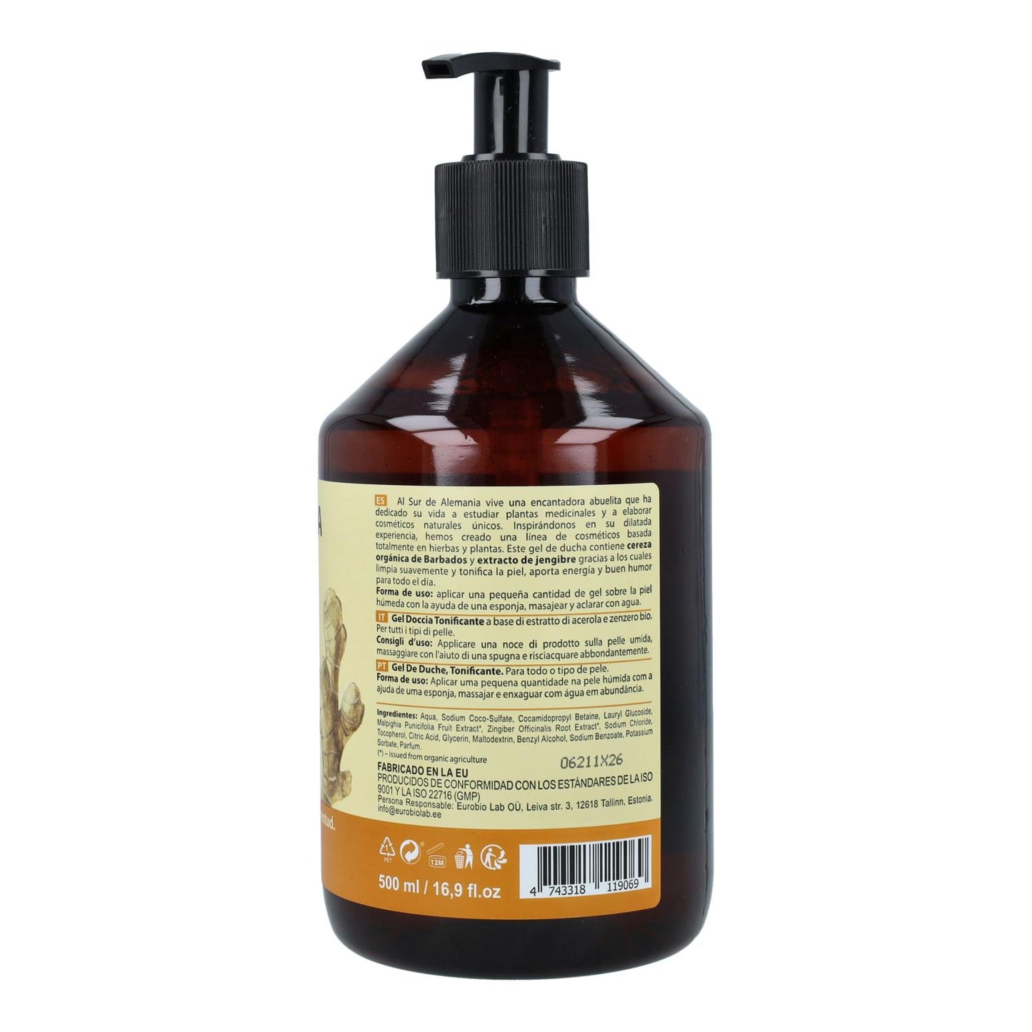 Gel ducha energizante todo tipo de pieles Oma Gertrude 500 ml